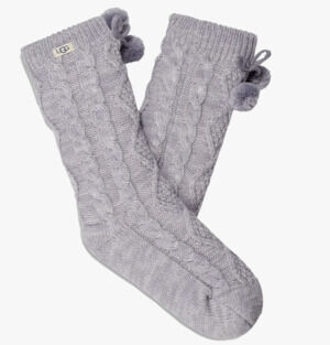 NWT UGG Women's Pom Pom Slipper Socks - Fleece Lined!